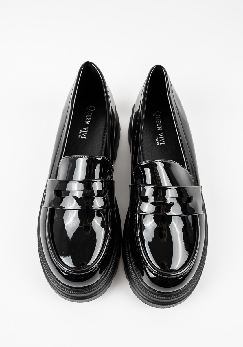 Γυναικείο Loafer Μαυρο Δερματίνη κωδ:1-02A 