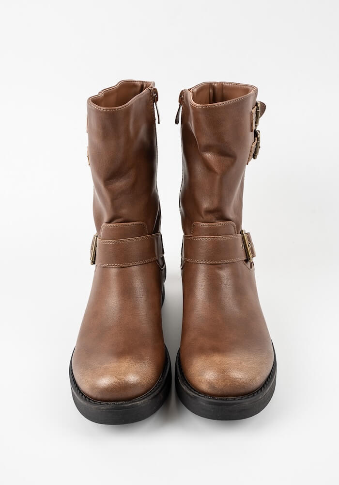 Γυναικείο Μποτάκι Καμελ κωδ:JW217