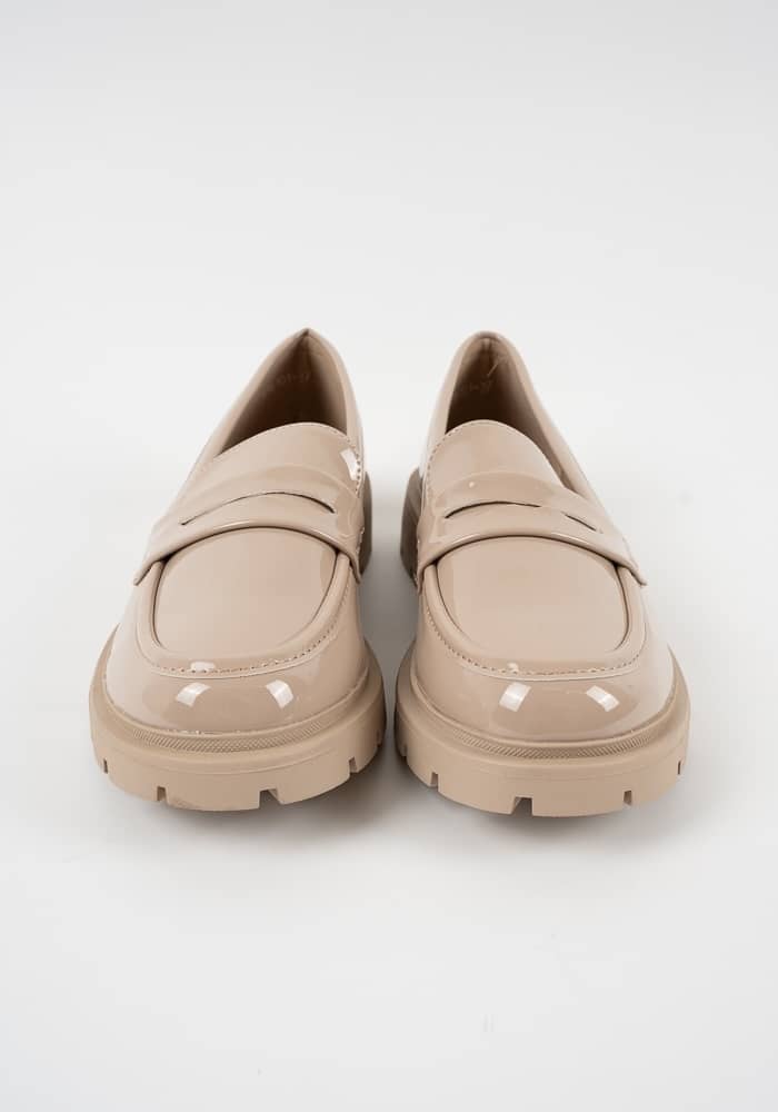 Γυναικείο Loafer Χακι Δερματίνη κωδ:QP6101