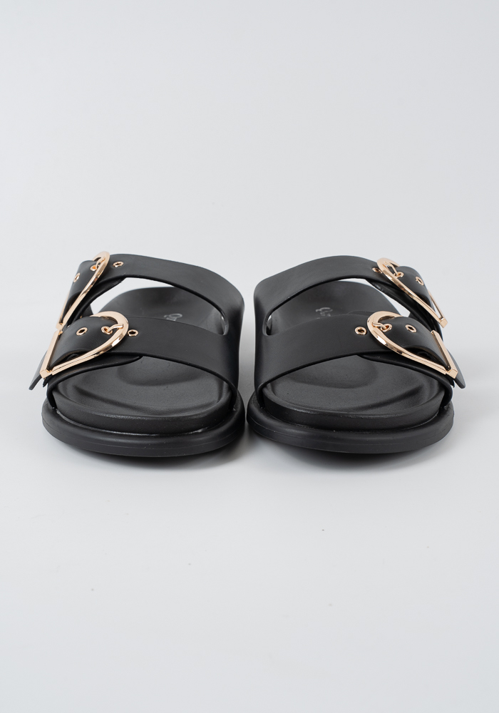 Γυναικειο Flatform Μαυρο Δερματινη κωδ:1-828