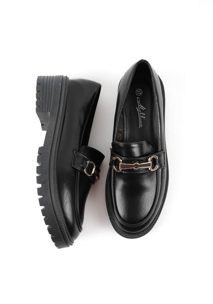 Γυναικείο Loafer Μαυρο Δερματίνη κωδ:MS24019