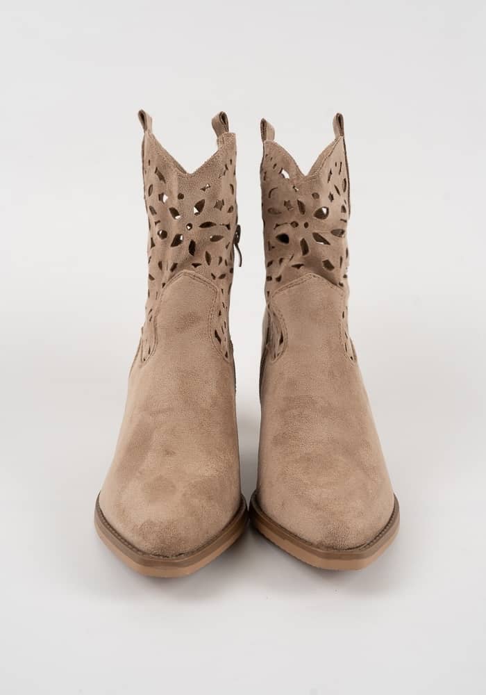 Γυναικείο Μποτακι Χακι Suede κωδ:DES8092