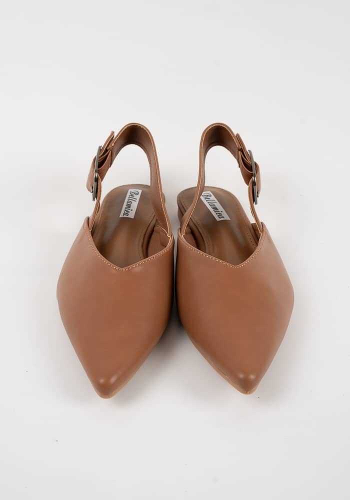 Γυναικεία Μπαλαρίνα Καμελ Δερματίνη κωδ:J0205