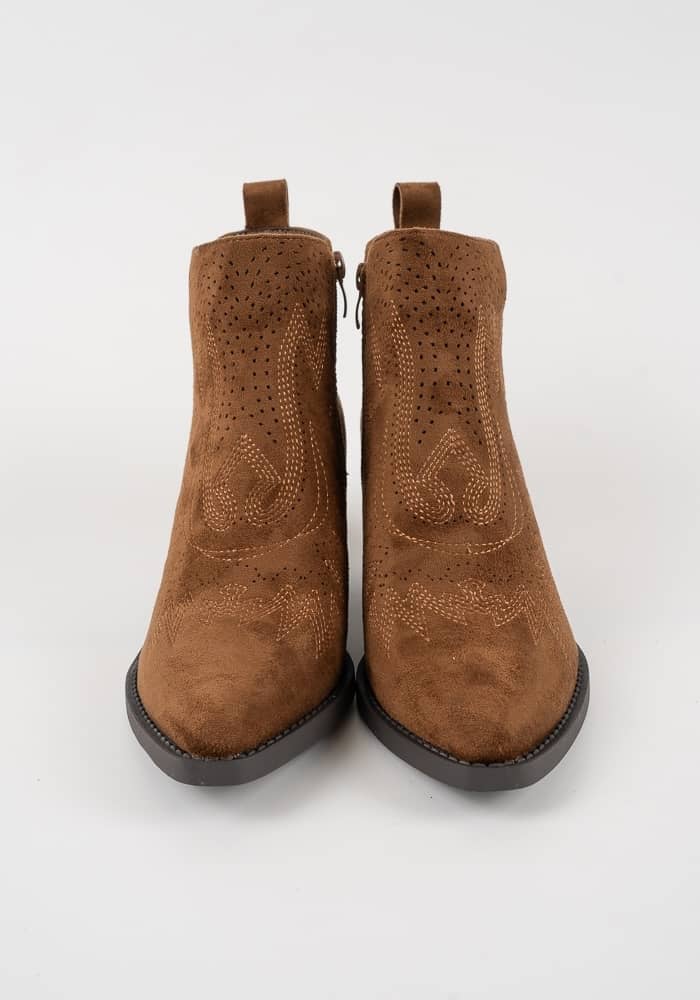 Γυναικείο Μποτακι Καφε Suede κωδ:DES8002