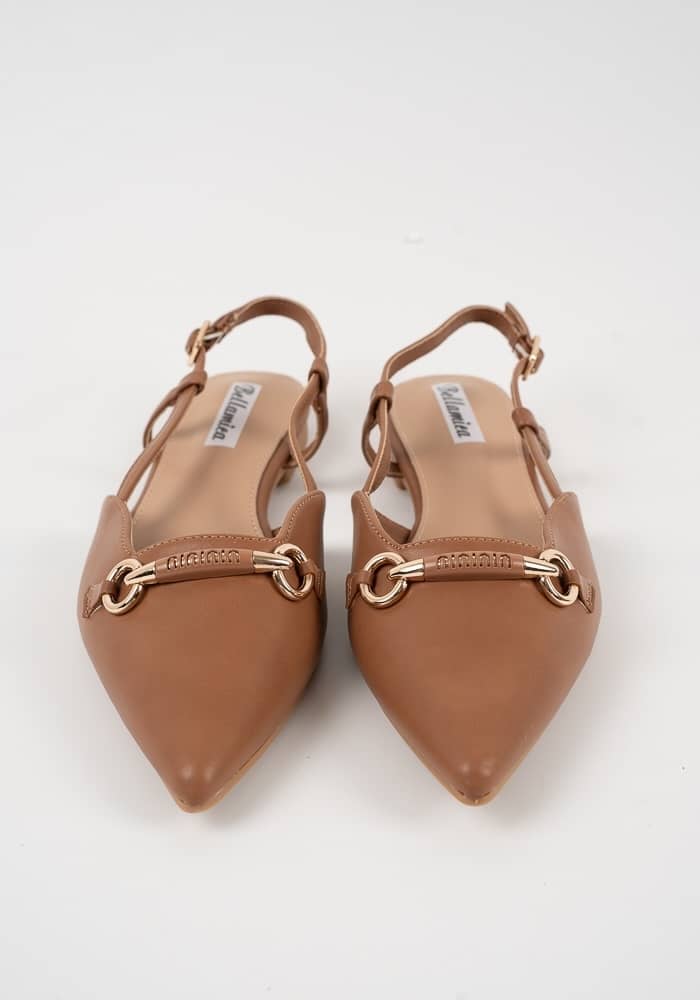 Γυναικεία Μπαλαρίνα Καμελ Δερματίνη κωδ:J0206