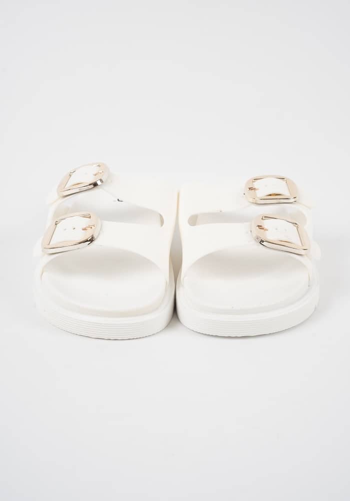 Γυναικειο Flatform Ασπρο Δερματινη κωδ:L7-103