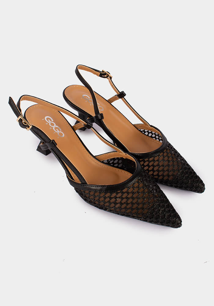 Γυναικεία Γόβα Μαυρη Δερματινη κωδ:L3312