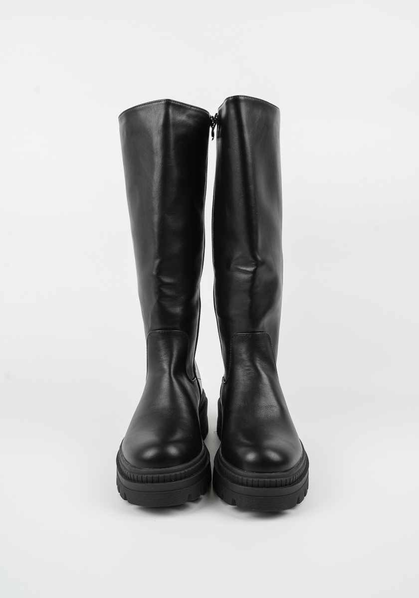 Γυναικεία Μποτα Μαυρη Δερματινη κωδ:ML396