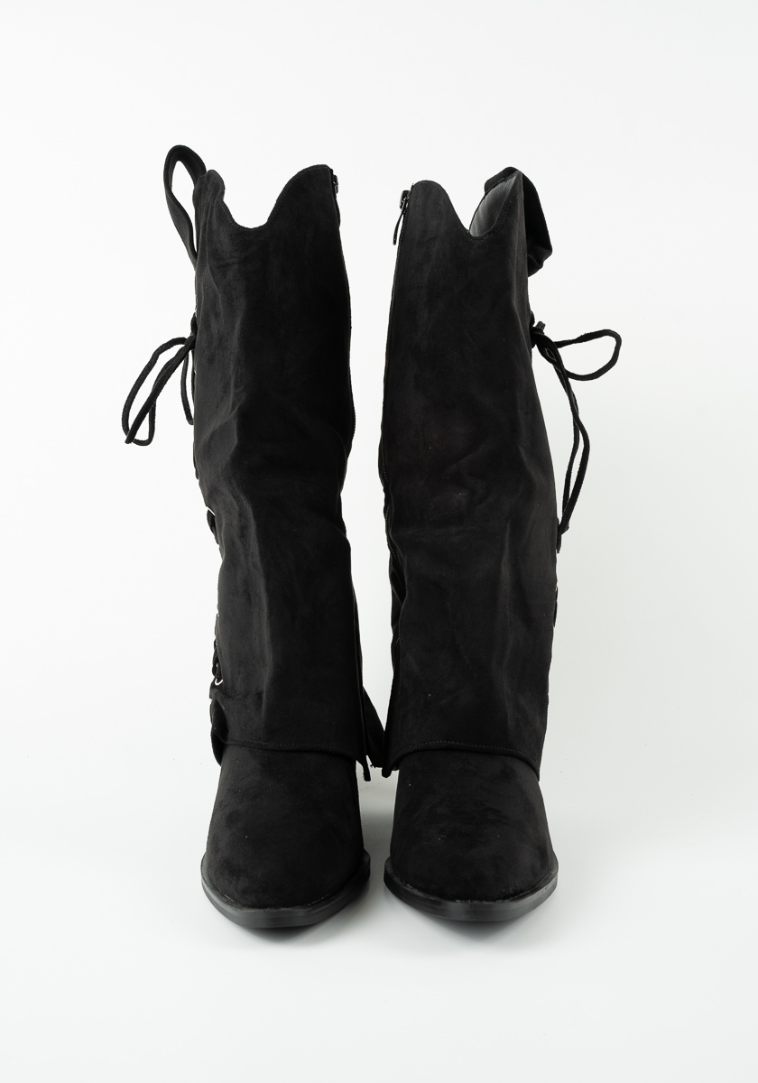 Γυναικεία Μποτα Μαυρη Suede κωδ:OO-10