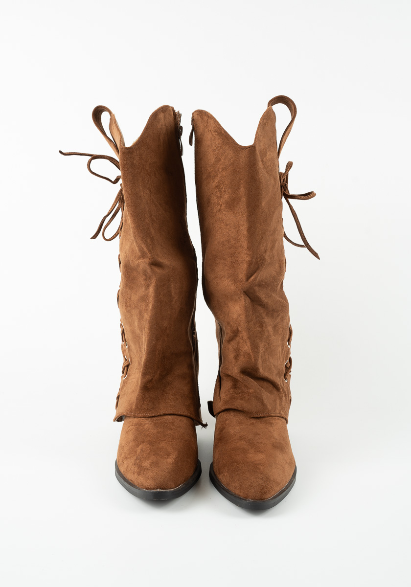 Γυναικεία Μποτα Καμελ Suede κωδ:OO-10