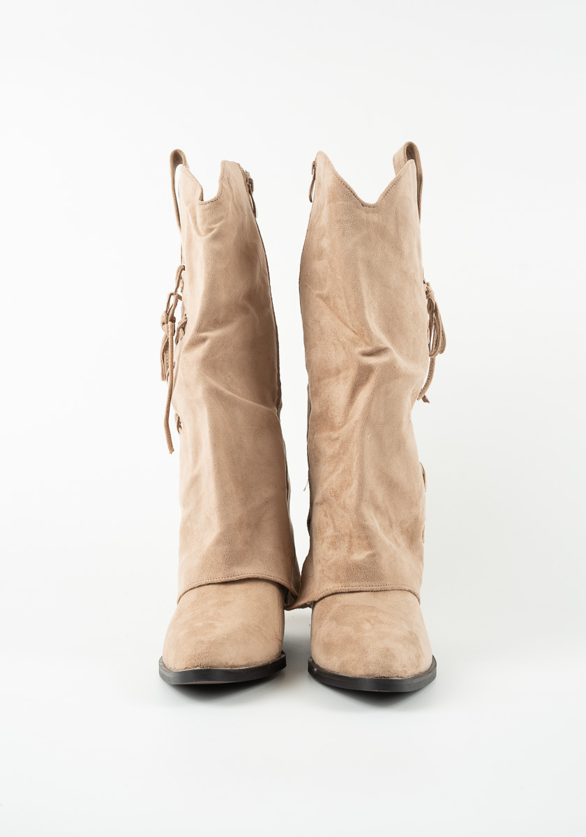 Γυναικεία Μποτα Χακι Suede κωδ:OO-10