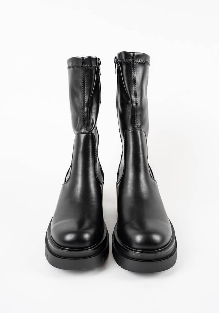 Γυναικείο Μποτάκι Μαύρο Δερματίνη κωδ:QT07-68