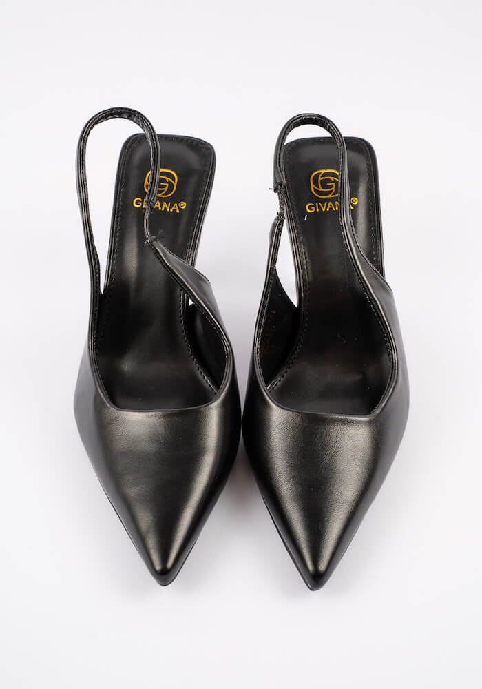 Γυναικεία Γόβα Μαυρη Δερματινη κωδ:SQC-42 