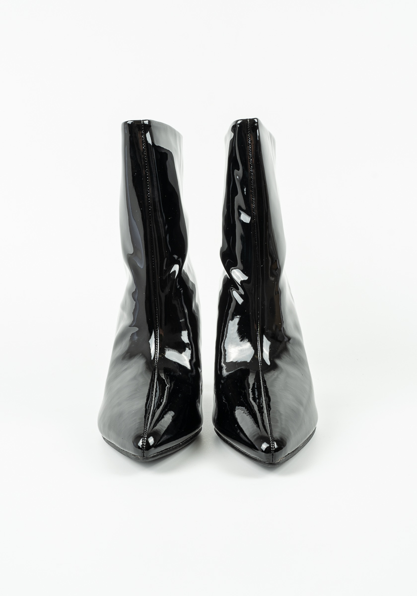 Γυναικείο Μποτάκι με τακούνι Μαυρο Δερματίνη κωδ:W1A-AX4102-1