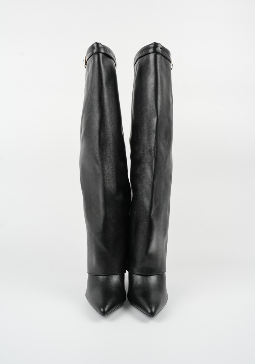 Γυναικεία Μποτα Μαυρη Δερματινη κωδ:X8400